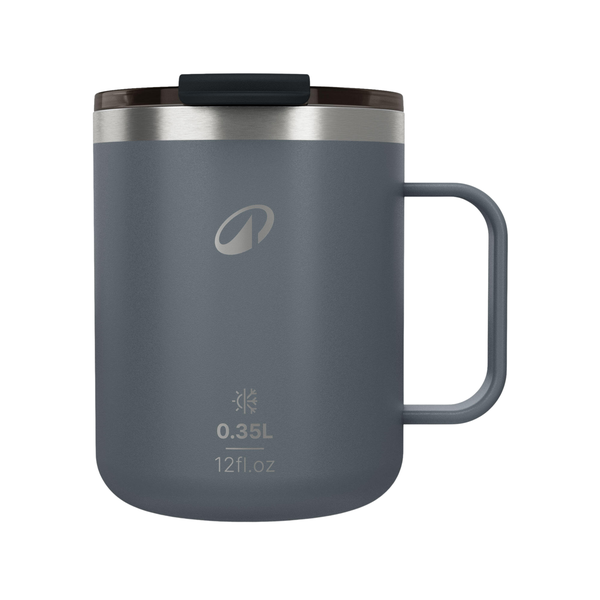 Quechua 900 Insulated 0.35 L Stainless Steel Flask for Camping, Hiking-Grey