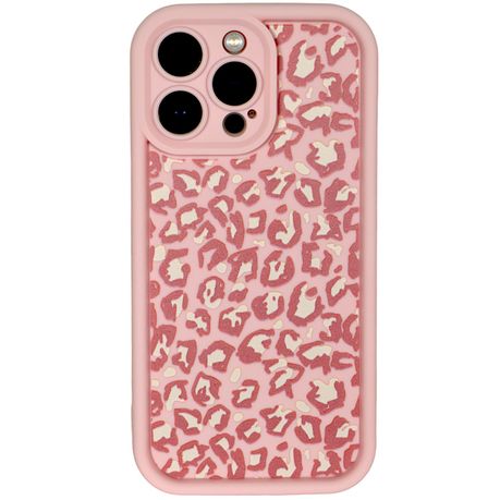 Phone Case with Leopard Print and Pro Cam Compatible with Iphone 14 Pro Max - Pink Image