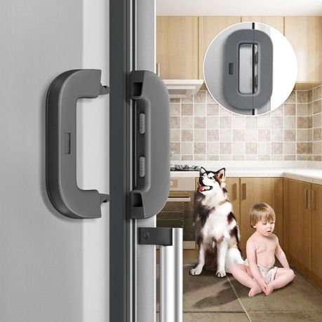 Jola's House 2 Pack Refrigerator Door Locks Double Button Adhesive Fridge Lock with Keys, File Drawer Lock, Child Proof Freezer Door Lock and Child Baby Safety