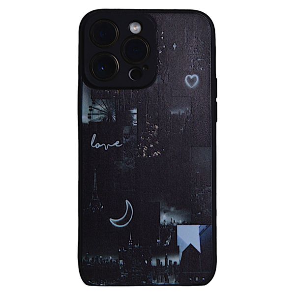 Black - Phone Case with City Nights Print - Iphone 14 Pro Max