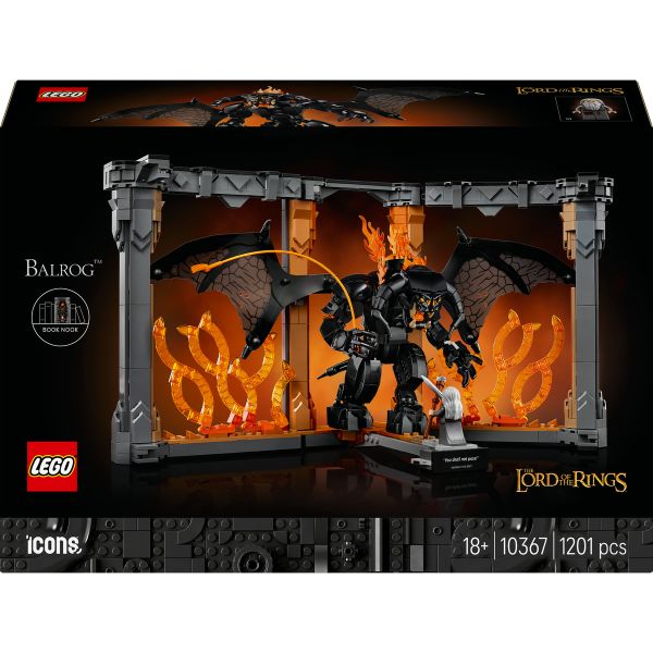 LEGO® Icons The Lord of the Rings: Balrog™ Book Nook Bookshelf Decor Kit 10367