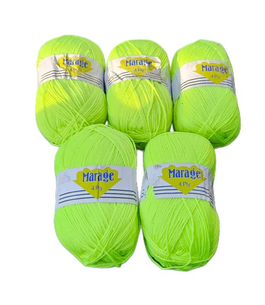 Wool Yarn for knitting and crotcheting - 5x100g each