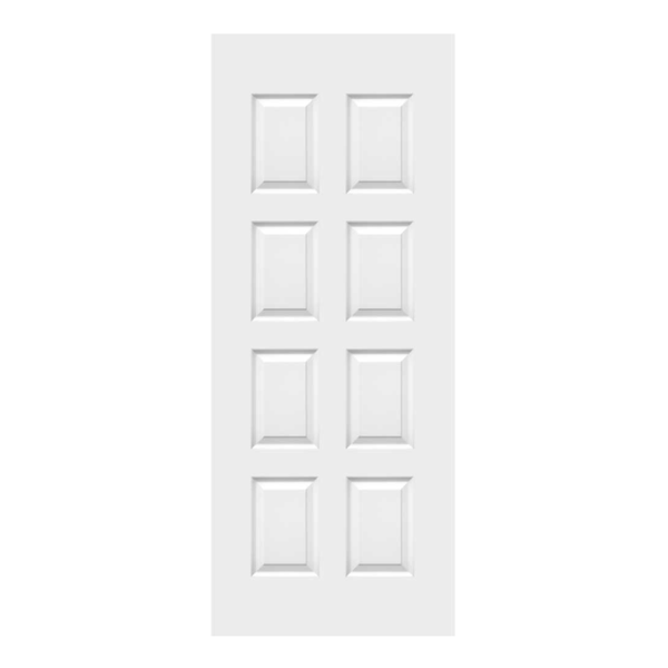 8 Panel Town House Door - Hollow Core Internal Door -White