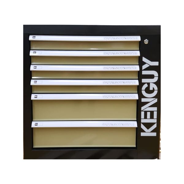 KenGuy Roller Cabinet Khaki 6 Drawer