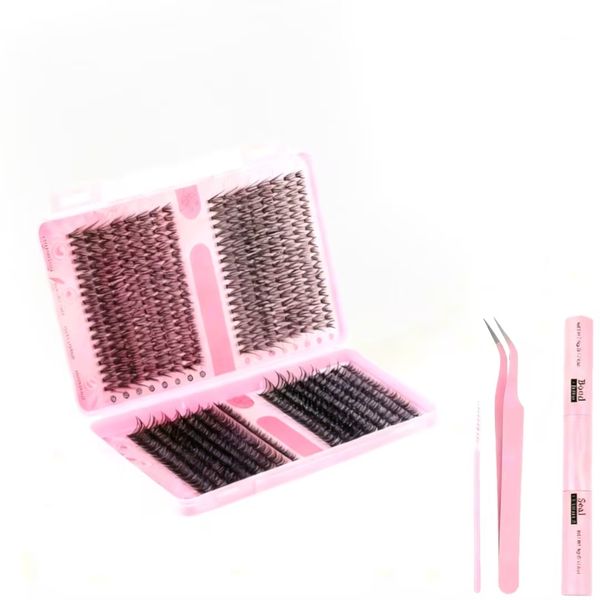 DIY Fluffy Eyelash Extension Kit 8-18mm 30D/40D/50D/60D Single Eyelash Kit