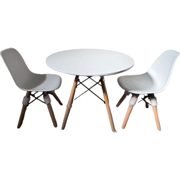Baby White Table and Chairs (Age 2-5)