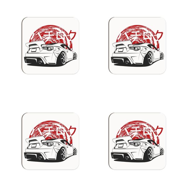 Toyota 86 Red Coasters - Set of 4