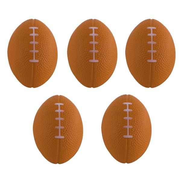 Rugby-American Football Stress Balls - 5-Pack