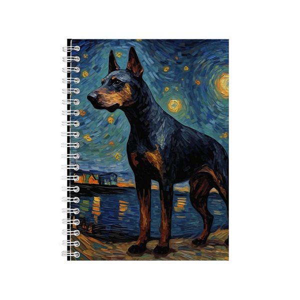 DOBERMAN PINSCHER Starry Night Notebook Dog Gift Idea Notepad Pad 110