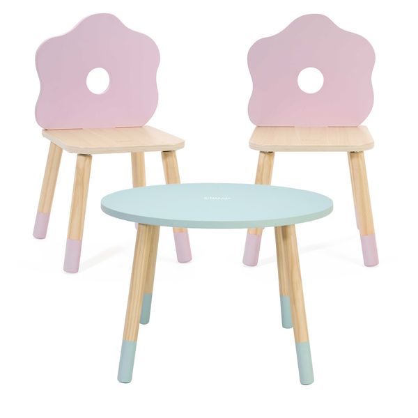 Classic World Grace Kids Table &amp; Chair Set - 2 Flower Chairs
