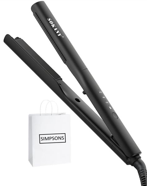 Sokany - Fast Heating Hair Straightener + Simpsons Gift Bag