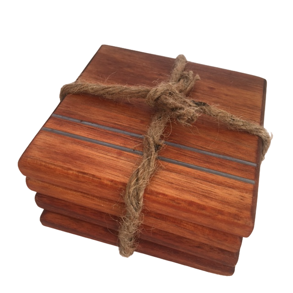 Blackwood And Epoxy Stripes Coasters - 4 Pack