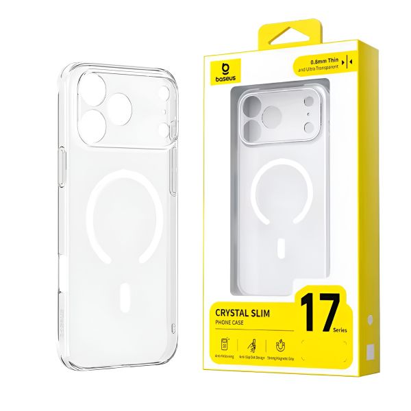 Baseus Crystal Slim Magnetic Phone Case Compatible with iPhone 17 Pro Max