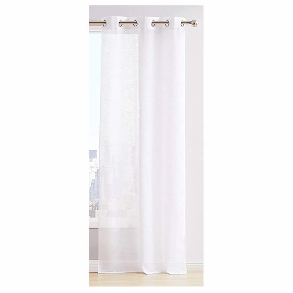 Matoc Readymade Curtain -Textured Sheer -Eyelet -OffWhite -140cm W x 221cmH