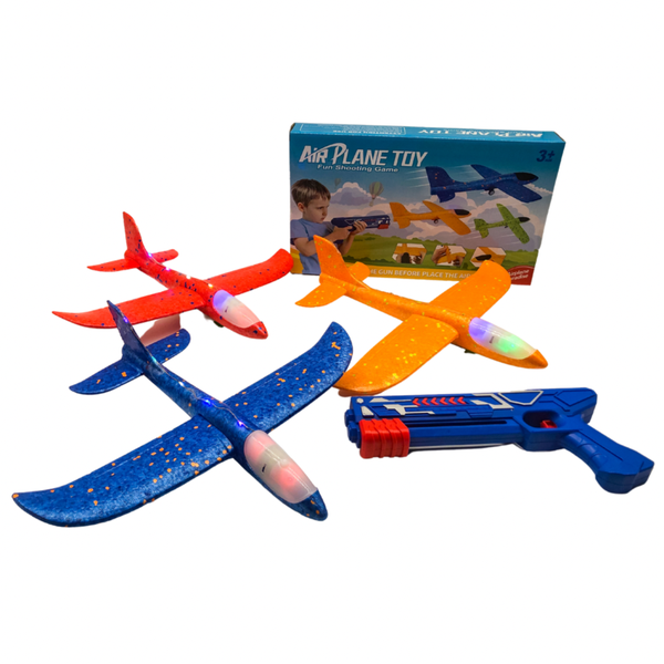 Airplane Launcher Toys,2 Flight Modes Large LED Foam Glider Catapult Plane