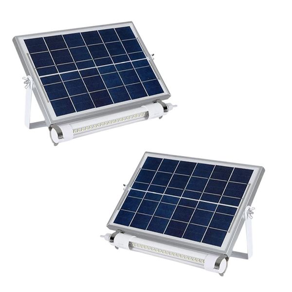 2-Piece 200W Solar LED Tube Lights for Home/Outdoor/Garden