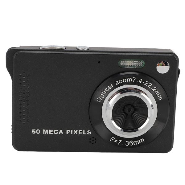 Compact Camera For Teens, 50MP, 1080P, 16X Zoom, AF, With Flash, Black