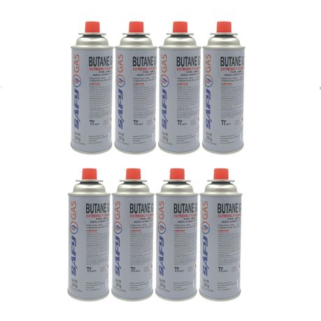 SAFY GAS Camping Gas Butane Canisters - MGT-230 - Pack of 8