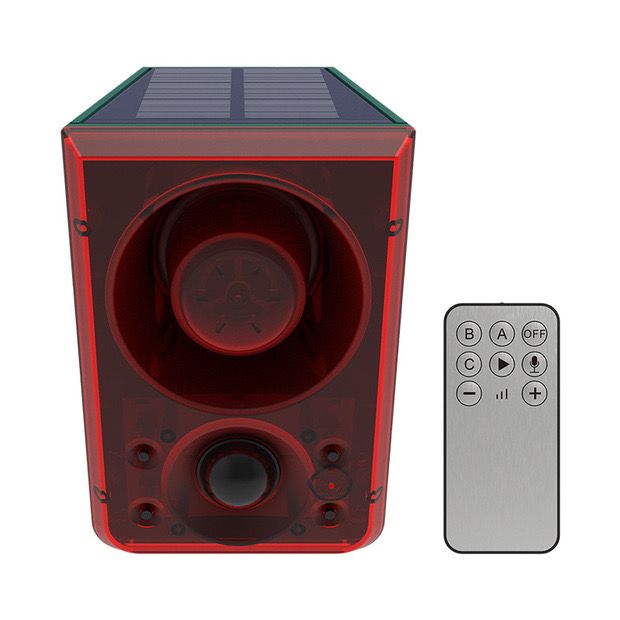 Solar Sound and Light Alarm Motion Sensor