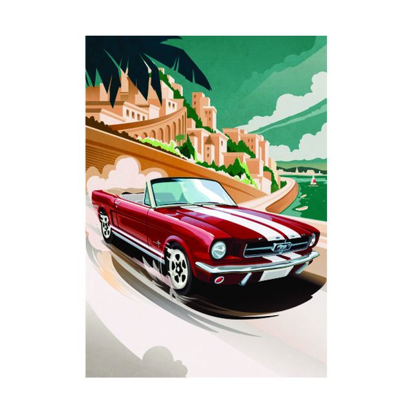 Ford Mustang Abstract Painting - A1 Poster