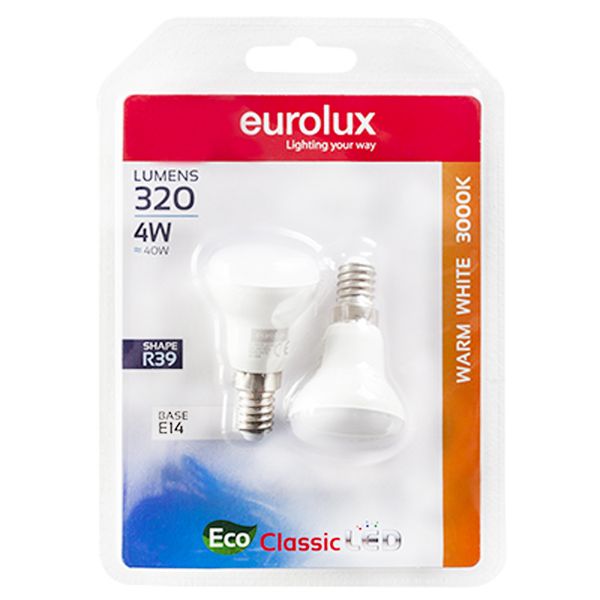 R39 Reflector E14 Complimentary LED 4w 3000K Blister Twin