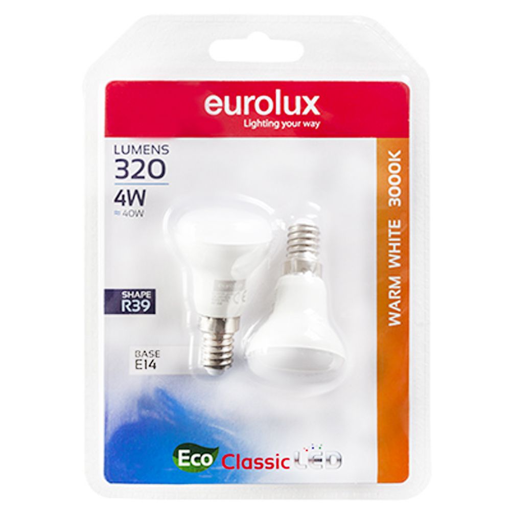 R39 Reflector E14 Complimentary LED 4w 3000K Blister Twin