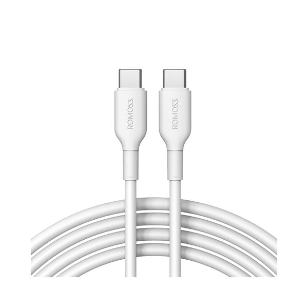 Romoss Type C to Type C Injection Molding + TPE Cable 2m Wht 100w Fast Chrg