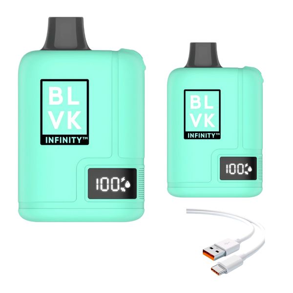 BLVK Infinity 100k Puffs - Miami Mint + DiscoVape Charging Cable (2 Pack)