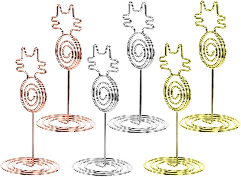 Metal Cat-shaped Table Card Holders Desktop Note Clips For Office And Rest