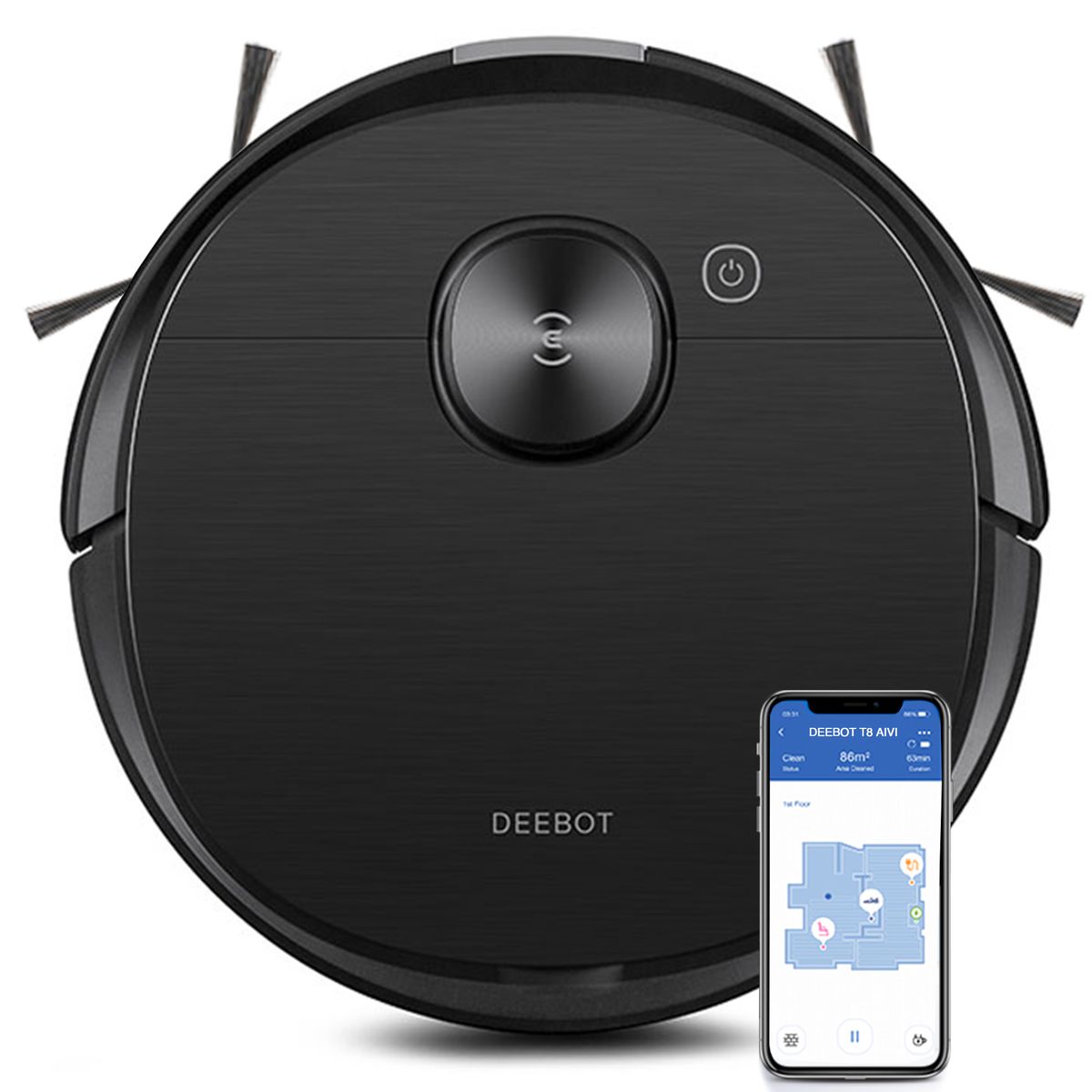 Ecovacs Deebot OZMO T8 AIVI Robot Vacuum Cleaner AI + TrueMapping