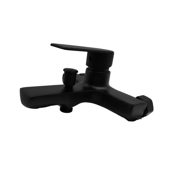 Black Matte Bathtub Faucet with Lever Handle