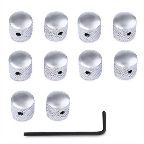 Silver Electric Guitar Metal Volume Knob