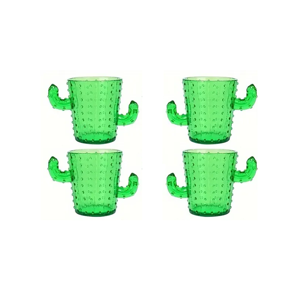 4 Cactus-Shaped Shot Glasses - Durable, Stylish, and Perfect for Occasions