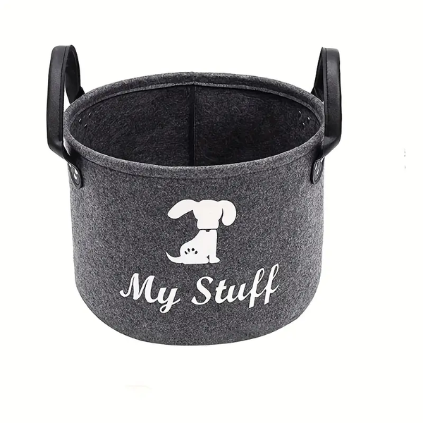 Dog Toy Felt Storage Bucket Pet Supplies Storage Clothes Storage Basket
