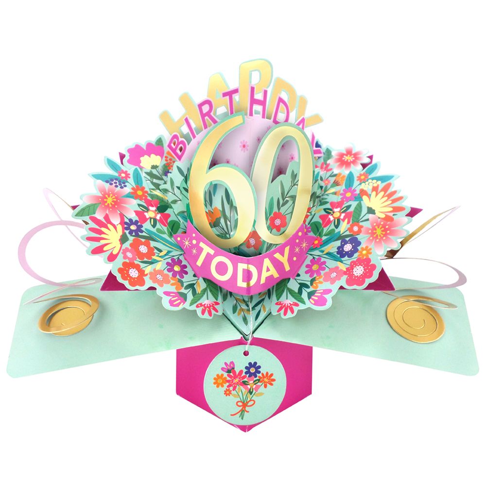 Happy 60th Birthday 3D Pop Up Card - Female | Shop Today. Get it ...