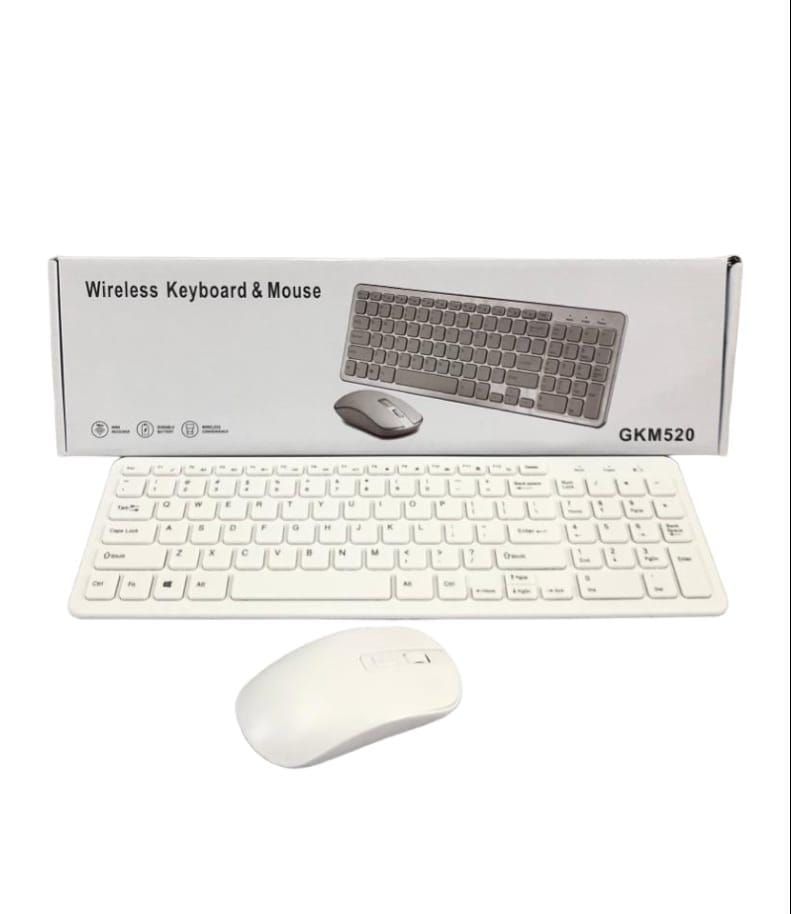 Gkm520 wireless keyboard and mouse combo white shop today get it