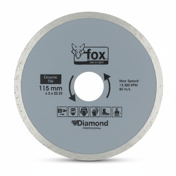 Fox - Diamond Cutting Disc for Ceramic and Porcelain Tiles - 115mm
