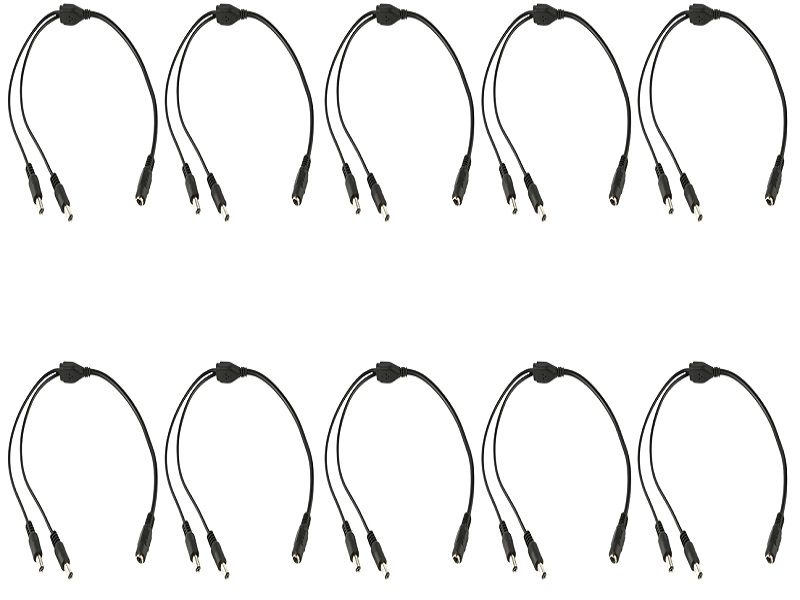 Zatech DC Power 1F to 2M DC Splitter Cable (Pack of x10)