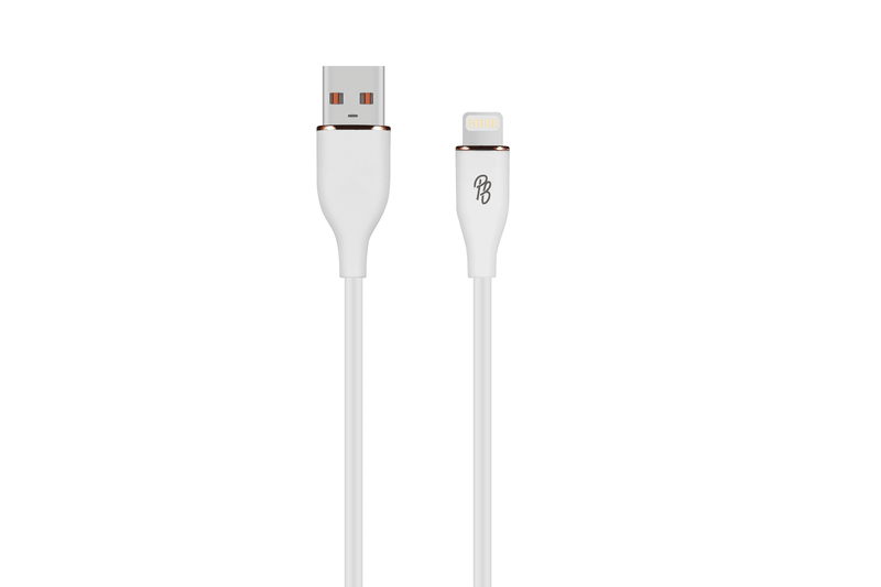 Pro Bass FlexiCord Series 2m USB-A To Lightning Charging Cable - White