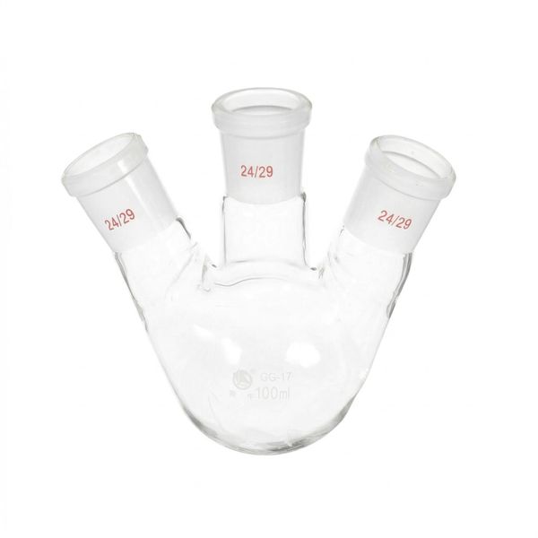Professional Three-Neck Glass Boiling Flask for Chemistry Distillation