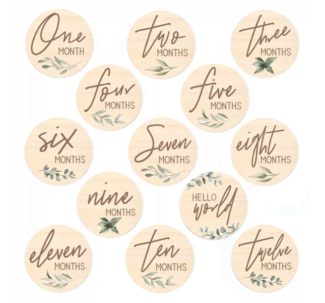 Milestone Baby Discs - Leaves