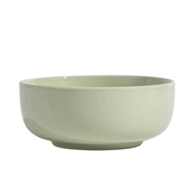 6 Piece - Minimalist Glossy Sage Green Ceramic Bowl Set