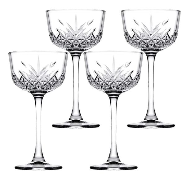 Timeless Coupe 160cc 4-Piece Glass Cut-Glass