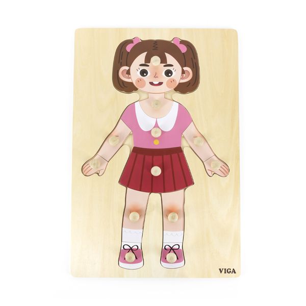 Body Parts Puzzle - Girl (12Pcs)