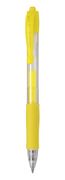 Pilot G-2 0.7 Gel Retractable Pen - Box of 12 - Neon Yellow