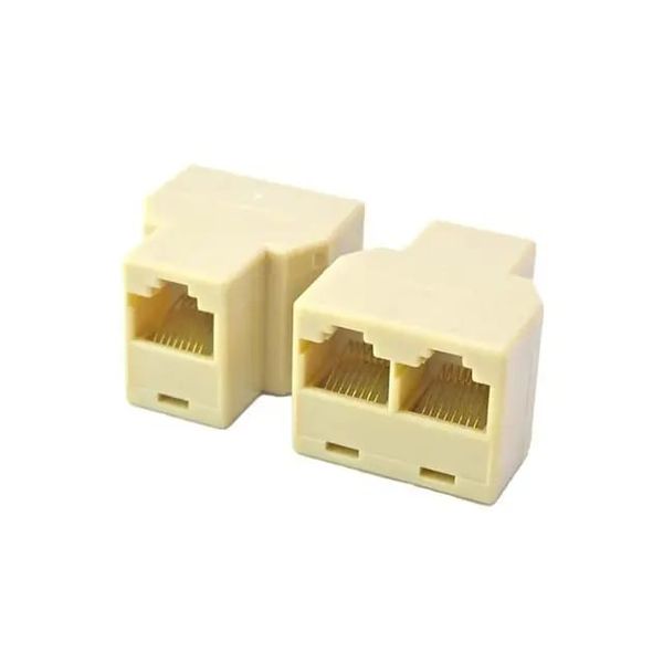 RJ45 Female to 2 RJ45 Female Adapter Lan Cable Splitter