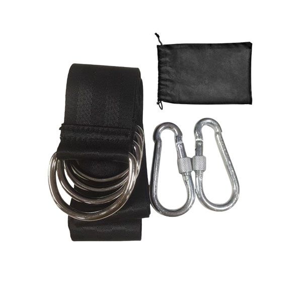 Extra-Long Tree Swing Kit with Nylon Strap, Carabiner &amp; Hammock Straps