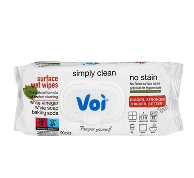 Voi - 50 Piece Surface Cleaner Wet Wipes