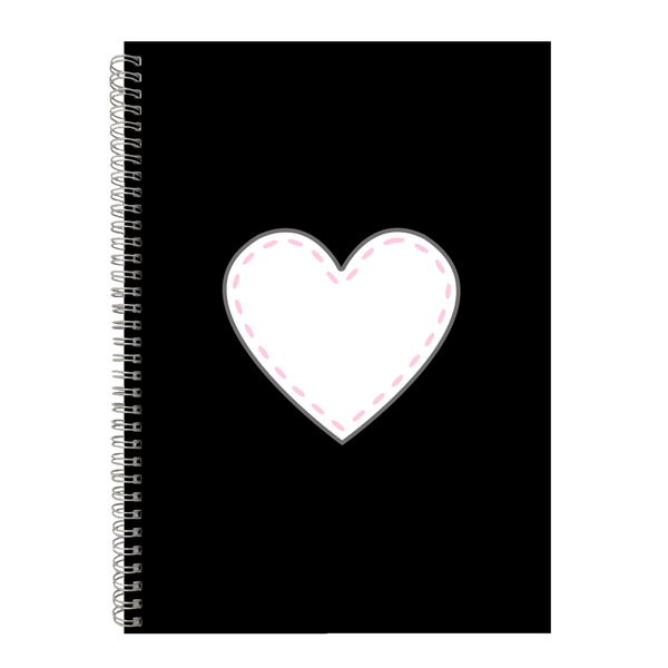 White Heart Gift Idea Writing Book Notepad Notebook A4 505