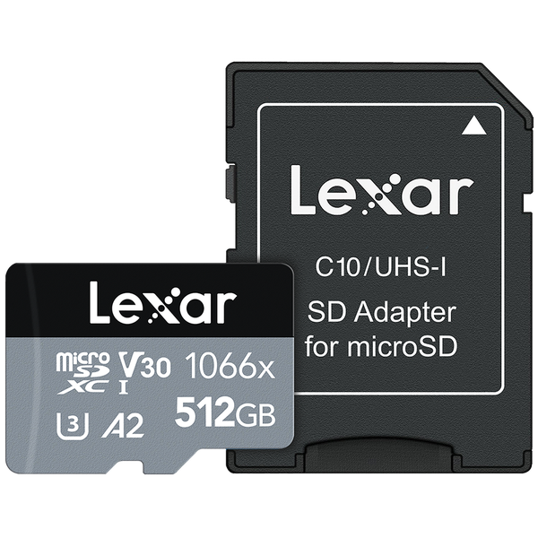 Lexar SD Mirco Silver 1066x UHS-I 512GB + SD Adapter